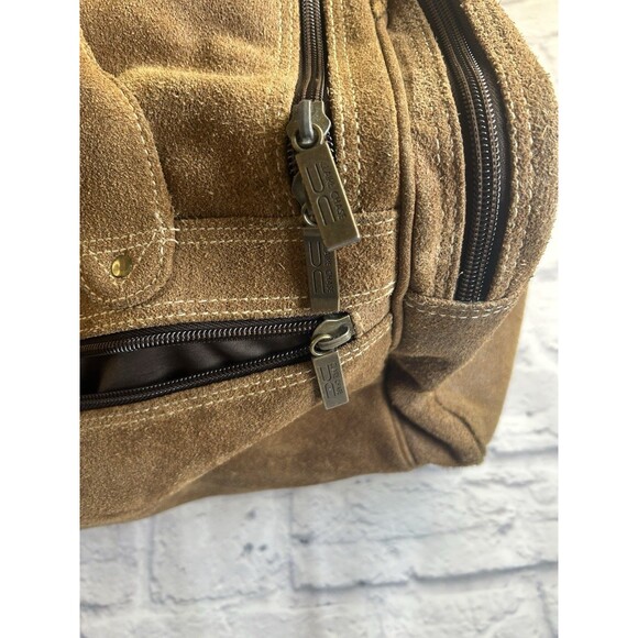 Claire Chase Tan Distressed Suede Duffel/ Travel Bag. Carry On. - Picture 5 of 14
